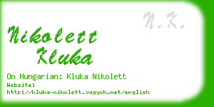 nikolett kluka business card